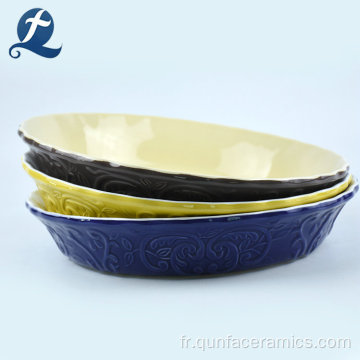 New Style Design Colorful Bakeware Ceramic Pie Pan